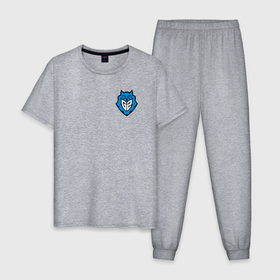 Мужская пижама хлопок с принтом Cs go G2 arctic в Тюмени, 100% хлопок | брюки и футболка прямого кроя, без карманов, на брюках мягкая резинка на поясе и по низу штанин
 | 