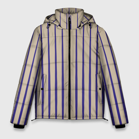 Мужская зимняя куртка 3D с принтом Синие вертикальные линии в Екатеринбурге, верх — 100% полиэстер; подкладка — 100% полиэстер; утеплитель — 100% полиэстер | длина ниже бедра, свободный силуэт Оверсайз. Есть воротник-стойка, отстегивающийся капюшон и ветрозащитная планка. 

Боковые карманы с листочкой на кнопках и внутренний карман на молнии. | 