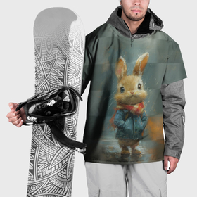 Накидка на куртку 3D с принтом Игрушечный зайка в Курске, 100% полиэстер |  | 