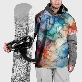 Накидка на куртку 3D с принтом Нарисованная спиртовыми чернилами иллюстрация в Тюмени, 100% полиэстер |  | Тематика изображения на принте: 