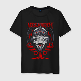 Мужская футболка хлопок с принтом Megadeth rock в Тюмени, 100% хлопок | прямой крой, круглый вырез горловины, длина до линии бедер, слегка спущенное плечо. | 