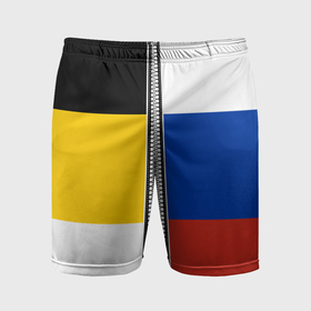 Мужские шорты спортивные с принтом Россия   патриот в Тюмени,  |  | 
