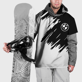 Накидка на куртку 3D с принтом BMW sport краски черные разрывы в Кировске, 100% полиэстер |  | Тематика изображения на принте: 