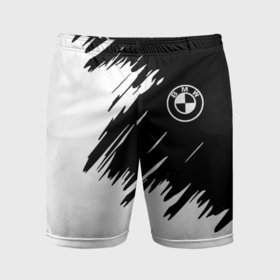 Мужские шорты спортивные с принтом BMW sport краски черные разрывы в Курске,  |  | 