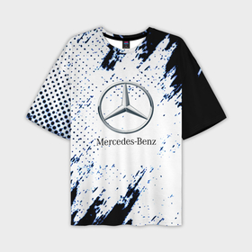 Мужская футболка oversize 3D с принтом Mercedes benz авто текстура в Тюмени,  |  | 