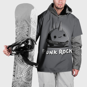 Накидка на куртку 3D с принтом Камень панк , 100% полиэстер |  | 