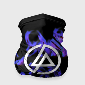 Бандана-труба 3D с принтом Linkin park neon flame rock в Новосибирске, 100% полиэстер, ткань с особыми свойствами — Activecool | плотность 150‒180 г/м2; хорошо тянется, но сохраняет форму | Тематика изображения на принте: 