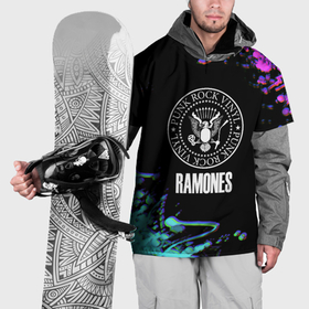 Накидка на куртку 3D с принтом Ramones rock colors в Санкт-Петербурге, 100% полиэстер |  | 
