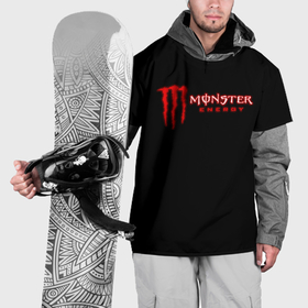 Накидка на куртку 3D с принтом Monster energy red color , 100% полиэстер |  | Тематика изображения на принте: 