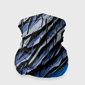 Бандана-труба 3D с принтом Синие и чёрные полосы в Кировске, 100% полиэстер, ткань с особыми свойствами — Activecool | плотность 150‒180 г/м2; хорошо тянется, но сохраняет форму | 