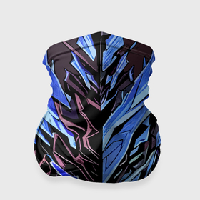 Бандана-труба 3D с принтом Чёрный камень и синий минерал в Кировске, 100% полиэстер, ткань с особыми свойствами — Activecool | плотность 150‒180 г/м2; хорошо тянется, но сохраняет форму | 