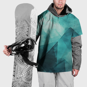 Накидка на куртку 3D с принтом Гранжевая бирюза в Белгороде, 100% полиэстер |  | Тематика изображения на принте: 