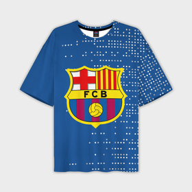 Мужская футболка oversize 3D с принтом Футбольный клуб Барселона   логотип крупный в Петрозаводске,  |  | 
