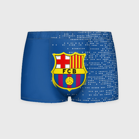 Мужские трусы 3D с принтом Футбольный клуб Барселона   логотип крупный в Тюмени, 50% хлопок, 50% полиэстер | классическая посадка, на поясе мягкая тканевая резинка | Тематика изображения на принте: 