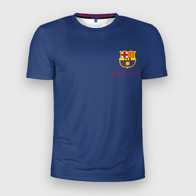 Мужская футболка 3D Slim с принтом Месси    10 номер футбольный клуб Барселона в Тюмени, 100% полиэстер с улучшенными характеристиками | приталенный силуэт, круглая горловина, широкие плечи, сужается к линии бедра | Тематика изображения на принте: 