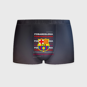 Мужские трусы 3D с принтом Логотип футбольный клуб Барселона в Петрозаводске, 50% хлопок, 50% полиэстер | классическая посадка, на поясе мягкая тканевая резинка | Тематика изображения на принте: 