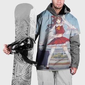 Накидка на куртку 3D с принтом Touhou Project Рейму Cute в Новосибирске, 100% полиэстер |  | Тематика изображения на принте: 