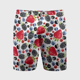 Мужские шорты спортивные с принтом Различные ягоды в Тюмени,  |  | 