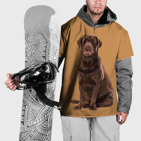Накидка на куртку 3D с принтом Лабрадор ретривер коричневый , 100% полиэстер |  | Тематика изображения на принте: 