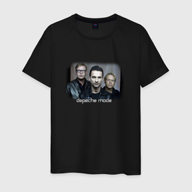 Мужская футболка хлопок с принтом Depeche Mode   a band with Fletch в Санкт-Петербурге, 100% хлопок | прямой крой, круглый вырез горловины, длина до линии бедер, слегка спущенное плечо. | 