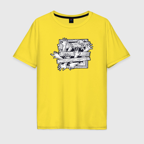 Мужская футболка хлопок Oversize с принтом Freedom в Кировске, 100% хлопок | свободный крой, круглый ворот, “спинка” длиннее передней части | 