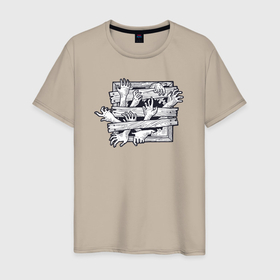 Мужская футболка хлопок с принтом Freedom в Курске, 100% хлопок | прямой крой, круглый вырез горловины, длина до линии бедер, слегка спущенное плечо. | 