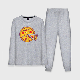 Мужская пижама с лонгсливом хлопок с принтом Сырная пицца в Курске,  |  | 