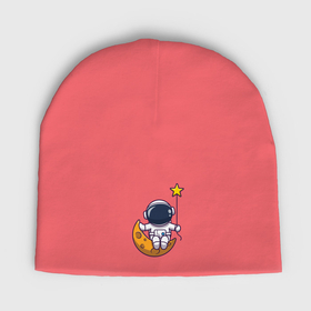 Мужская шапка демисезонная с принтом Звёздный космонавт в Тюмени,  |  | Тематика изображения на принте: 