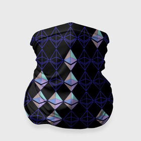 Бандана-труба 3D с принтом Криптовалюта Ethereum на черном в Тюмени, 100% полиэстер, ткань с особыми свойствами — Activecool | плотность 150‒180 г/м2; хорошо тянется, но сохраняет форму | 