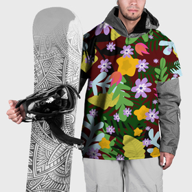 Накидка на куртку 3D с принтом Гавайская цветочная расцветка , 100% полиэстер |  | 