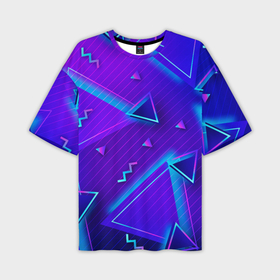 Мужская футболка oversize 3D с принтом Neon Pattern colored в Петрозаводске,  |  | 