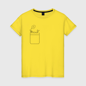 Женская футболка хлопок с принтом Фигура влюбленной девушки в Курске, 100% хлопок | прямой крой, круглый вырез горловины, длина до линии бедер, слегка спущенное плечо | 