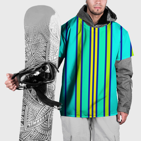 Накидка на куртку 3D с принтом Вертикальные неоновые полосы в Кировске, 100% полиэстер |  | Тематика изображения на принте: 