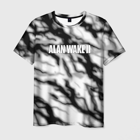 Мужская футболка 3D с принтом Alan wake 2 strom в Петрозаводске, 100% полиэфир | прямой крой, круглый вырез горловины, длина до линии бедер | Тематика изображения на принте: 