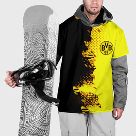 Накидка на куртку 3D с принтом Borussia fc sport краски в Петрозаводске, 100% полиэстер |  | 