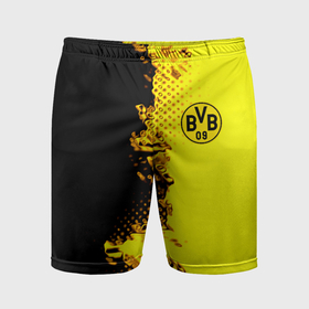 Мужские шорты спортивные с принтом Borussia fc sport краски в Белгороде,  |  | 