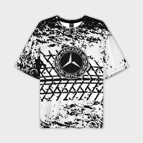 Мужская футболка oversize 3D с принтом Mercedes benz краски в Курске,  |  | 