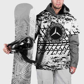 Накидка на куртку 3D с принтом Mercedes benz краски в Курске, 100% полиэстер |  | 