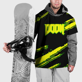 Накидка на куртку 3D с принтом Doom кислотное лого краски в Курске, 100% полиэстер |  | Тематика изображения на принте: 