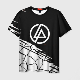 Мужская футболка 3D с принтом Linkin park abstraction rock в Екатеринбурге, 100% полиэфир | прямой крой, круглый вырез горловины, длина до линии бедер | Тематика изображения на принте: 