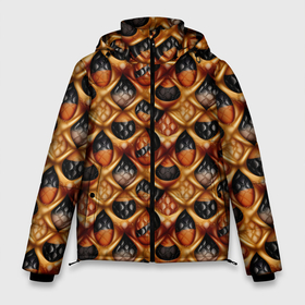 Мужская зимняя куртка 3D с принтом Luxury abstract pattern в Петрозаводске, верх — 100% полиэстер; подкладка — 100% полиэстер; утеплитель — 100% полиэстер | длина ниже бедра, свободный силуэт Оверсайз. Есть воротник-стойка, отстегивающийся капюшон и ветрозащитная планка. 

Боковые карманы с листочкой на кнопках и внутренний карман на молнии. | Тематика изображения на принте: 