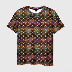 Мужская футболка 3D с принтом Luxury  abstract pattern в Екатеринбурге, 100% полиэфир | прямой крой, круглый вырез горловины, длина до линии бедер | 