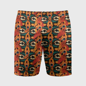 Мужские шорты спортивные с принтом Luxury abstract geometry pattern в Петрозаводске,  |  | Тематика изображения на принте: 