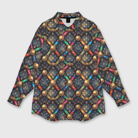 Мужская рубашка oversize 3D с принтом Luxury abstract  geometry  pattern в Новосибирске,  |  | 