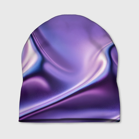 Шапка 3D с принтом Голография   изгибающийся металлический фиолетовый в Тюмени, 100% полиэстер | универсальный размер, печать по всей поверхности изделия | Тематика изображения на принте: 