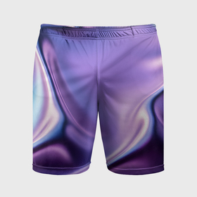 Мужские шорты спортивные с принтом Голография   изгибающийся металлический фиолетовый в Тюмени,  |  | Тематика изображения на принте: 