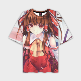 Мужская футболка oversize 3D с принтом Touhou Project Рейму Cute ,  |  | 