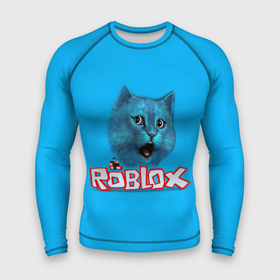 Мужской рашгард 3D с принтом Roblox синий кот в Екатеринбурге,  |  | 
