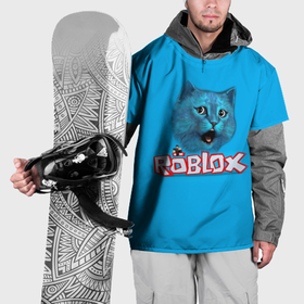 Накидка на куртку 3D с принтом Roblox синий кот в Екатеринбурге, 100% полиэстер |  | 
