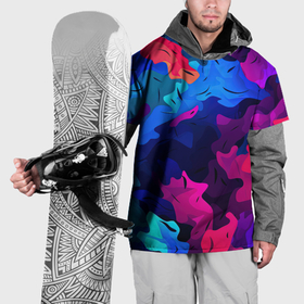 Накидка на куртку 3D с принтом Кислотная   яркая  абстракция  в камуфляжном стиле в Курске, 100% полиэстер |  | Тематика изображения на принте: 